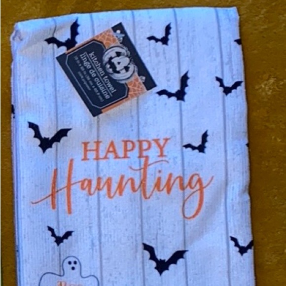 Happy Haunting Halloween Hand Towel - Decor Hand Towel for Kitchen or Bath - Picture 2 of 4